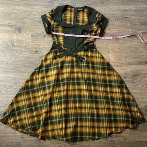 Voodoo Vixen flannel dress with pockets